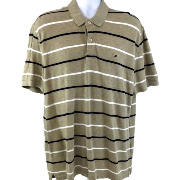 Tommy Hilfiger Other - Tommy Hilfiger Striped Collar Men’s Polo Short Sleeves Shirt X-Large